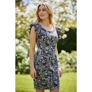 Anthropologie‎ Sara Berman Metallic Tartan Silk Wrap Dress Size Small England